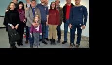 A sikeres előadás után a Teleház néhány tagjával