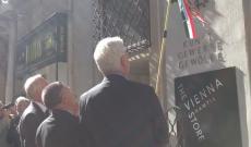 Széchenyi emlékmű koszorúzása Bécsben Széchenyi emlékmű koszorúzása Bécsben