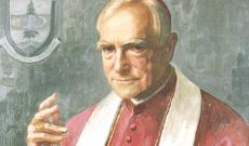 Márton Áron püspök portréja Hit és szeretet szolgálatában