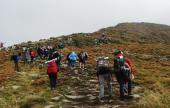 Fel Ukrajna tetejére (Hó-vár/Hoverla), nagy zsákkal előzgetve a zsák nélkülieket Fel Ukrajna tetejére (Hó-vár/Hoverla), nagy zsákkal előzgetve a zsák nélkülieket